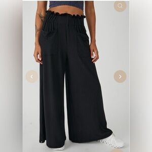 FP Movement Blissed Out Wide-leg Pants in Black